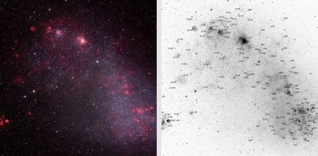 Kleine Magellansche Wolke HII-Regionen in der SMC
