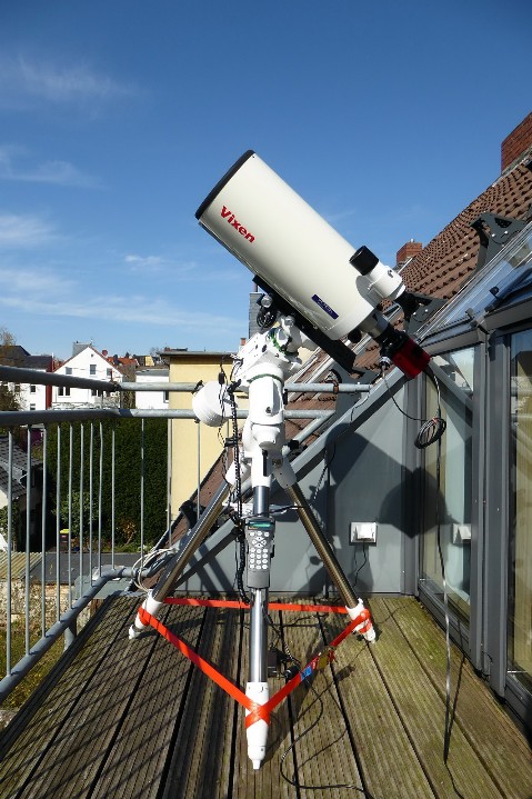 Vixen VC200L auf dem Dachbalkon in Osnabrück Kamera ASI6200MC Pro