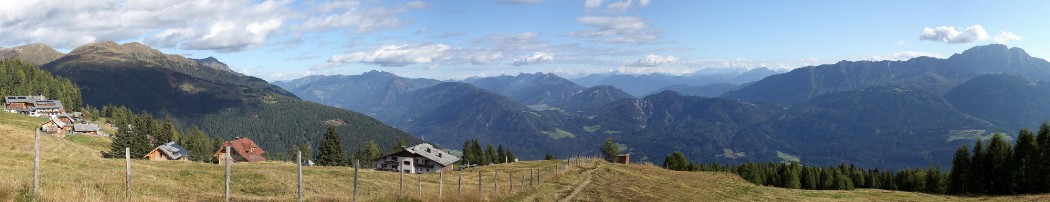 Blick über die Alpen mit 120 km Sicht